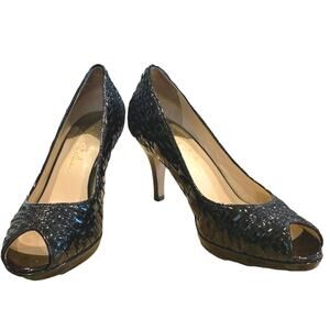 Cole Haan shoes pumps black woven leather. Felisha heels size 7.5
